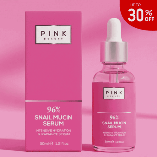 Pink Beauty 96% Snail Mucin Serum intensive hydration, and repair serum. best skin care serum for hydration, glass skin glow. winter sale up to 30% off